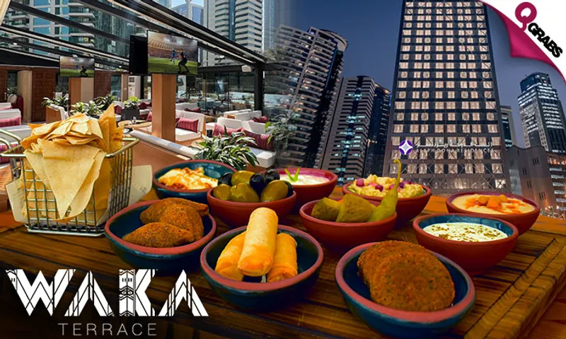 Mezze Platter for TWO at WAKA Terrace, Aleph Doha Residences, Curio Collection by Hilton!